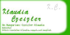 klaudia czeizler business card